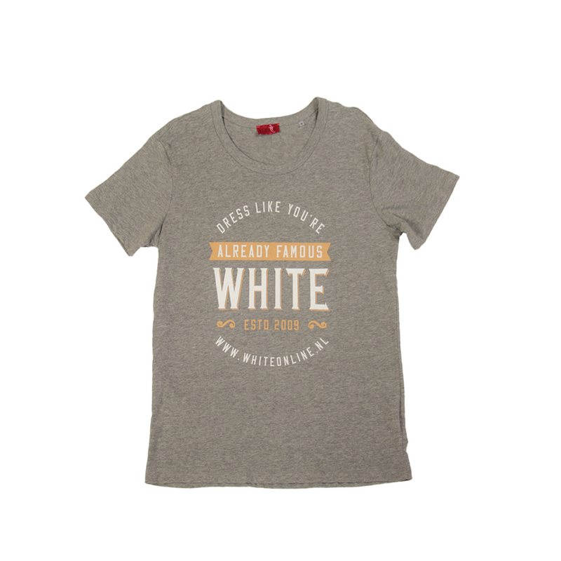 Kris K coleb White T-shirt Grey