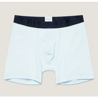 Foto van Sunspel Stretch Cotton Boxer Briefs Light Blue 