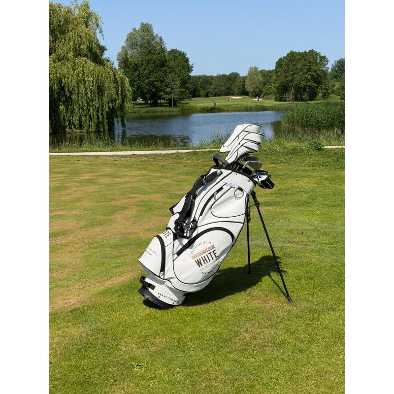 White Custom Made Golf Bag + Head Covers White Custom Made Golf Bag + Head Covers