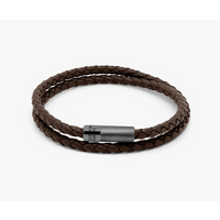 TATE OSSIAN London Double Wrap Rope Bracelet Brown
