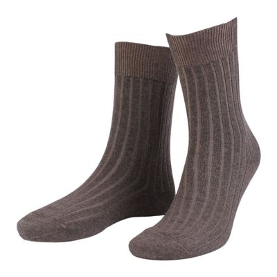 Foto van Amanda Christensen True Ankle Rib Sock Brown Melange