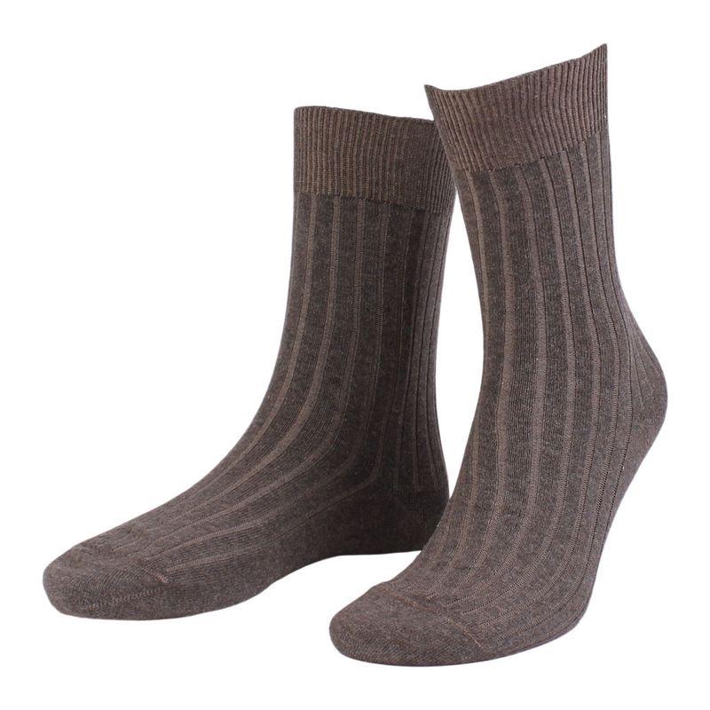 Amanda Christensen True Ankle Rib Sock Brown Melange