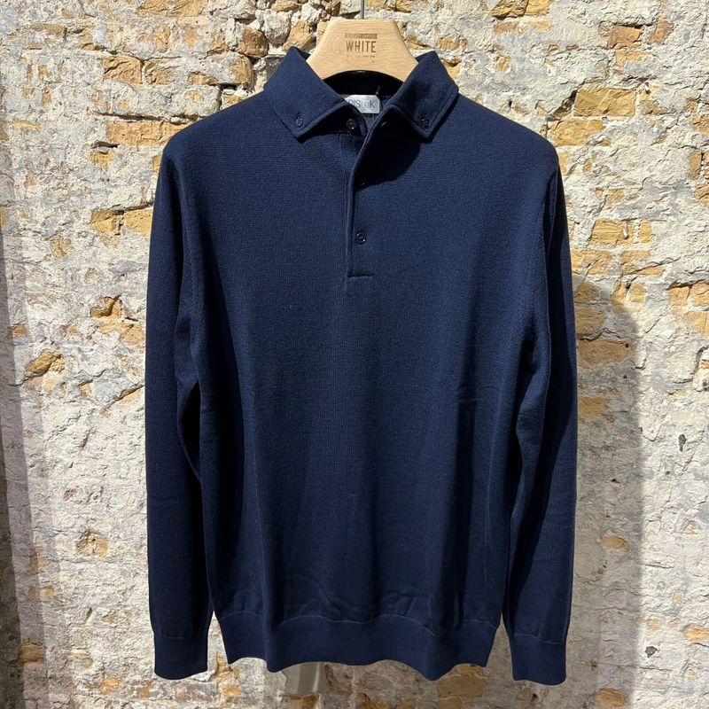 Kris K Jachtsman Heavy Knit polo Navy