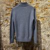 Afbeelding van Kris K Quarter Button Turtle Neck Cashmere Blue Haze