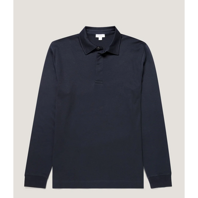 Foto van Sunspel LS Rugby Polo Midnight Navy 