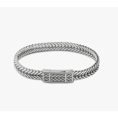 Foto van TATE OSSIAN Harringbone Chain-link Bracelet Oxidiced Sterling Silver