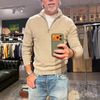 Afbeelding van Piacenza 1733 Q-Zip Sweater 100% Cashmere Champange Beige