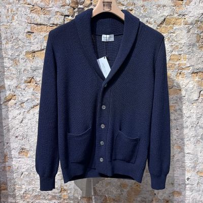 Foto van Settefili Cashmere Cardigan Shawl Navy