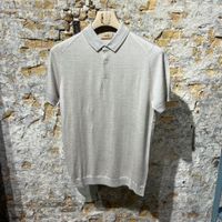 Kris K S McQueen Silk Polo Stone Sand