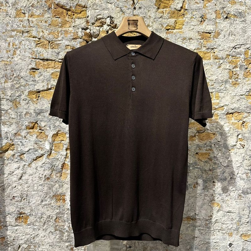 Kris K M Damon Knitted Polo Coffe