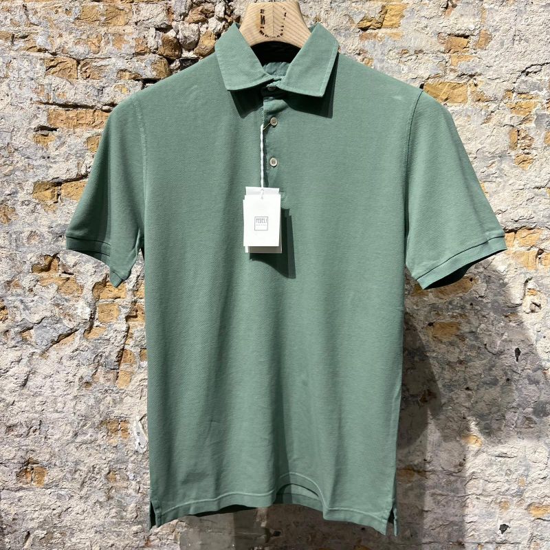 Fedeli Polo North Piquet Green Olive