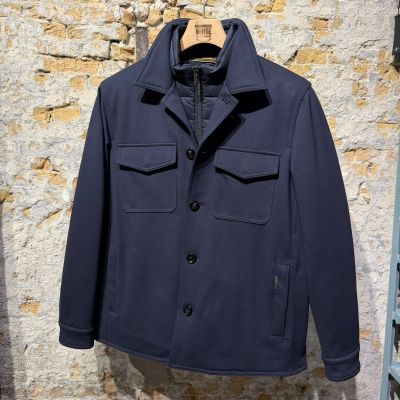Foto van MooRER TORQUATO-TZ Short Coat Navy Blue 