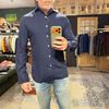 Afbeelding van 100 Hands Harring Bone Shirt Navy