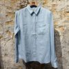 Afbeelding van Blue De Genes Linnen Shirt Light Blue