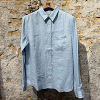 Blue De Genes Linnen Shirt Light Blue