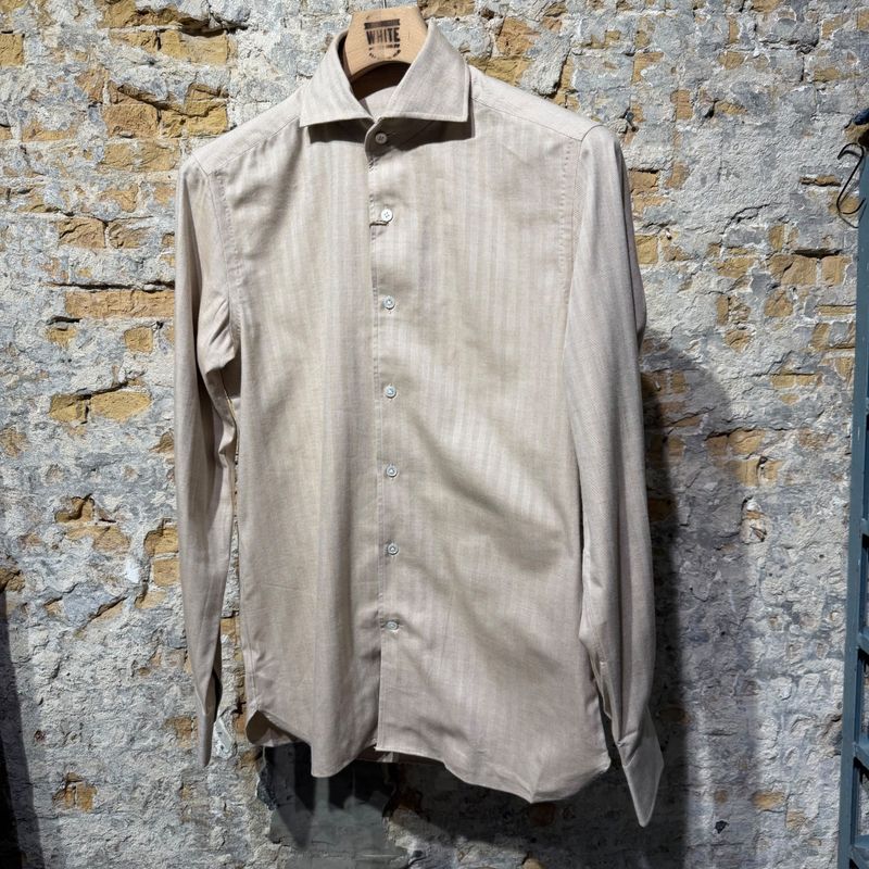 100 Hands Harring Bone Shirt Beige 100 Hands Harring Bone Shirt Beige
