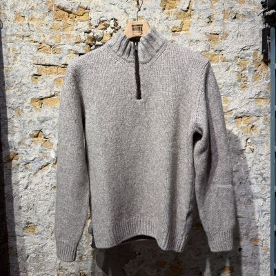 Foto van Fedeli Heavy Q-Zip Baby Yaak Natural Cashmere