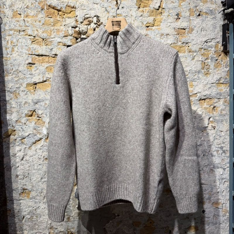 Fedeli Heavy Q-Zip Baby Yaak Natural Cashmere Fedeli Heavy Q-Zip Baby Yaak Natural Cashmere