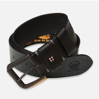 Blue de genes Piceno Leather Belt Black