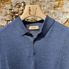 Afbeelding van Kris K S McQueen Silk Polo Steel Blue