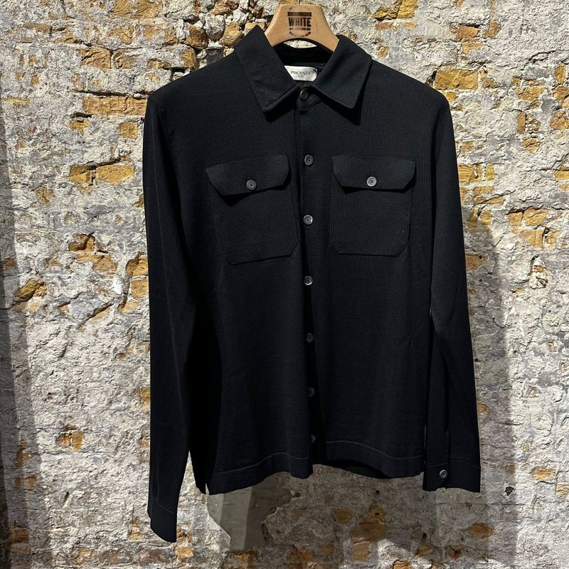 Piacenza Luxury Overshirt Silk & Cotton Black