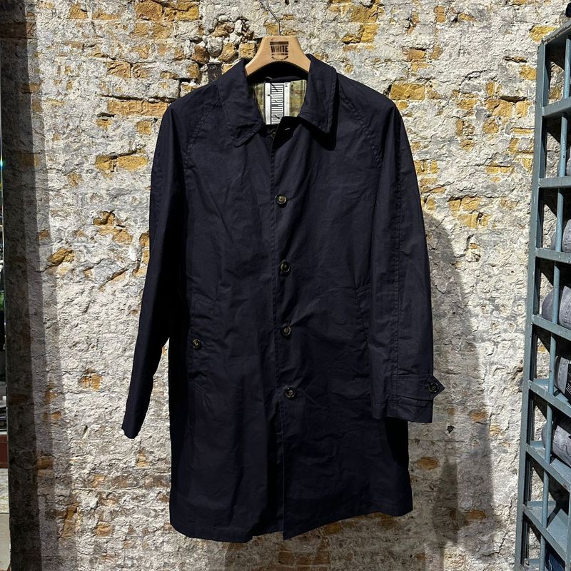 Iimpermeabile Wax Trench Coat Navy Iimpermeabile Wax Trench Coat Navy