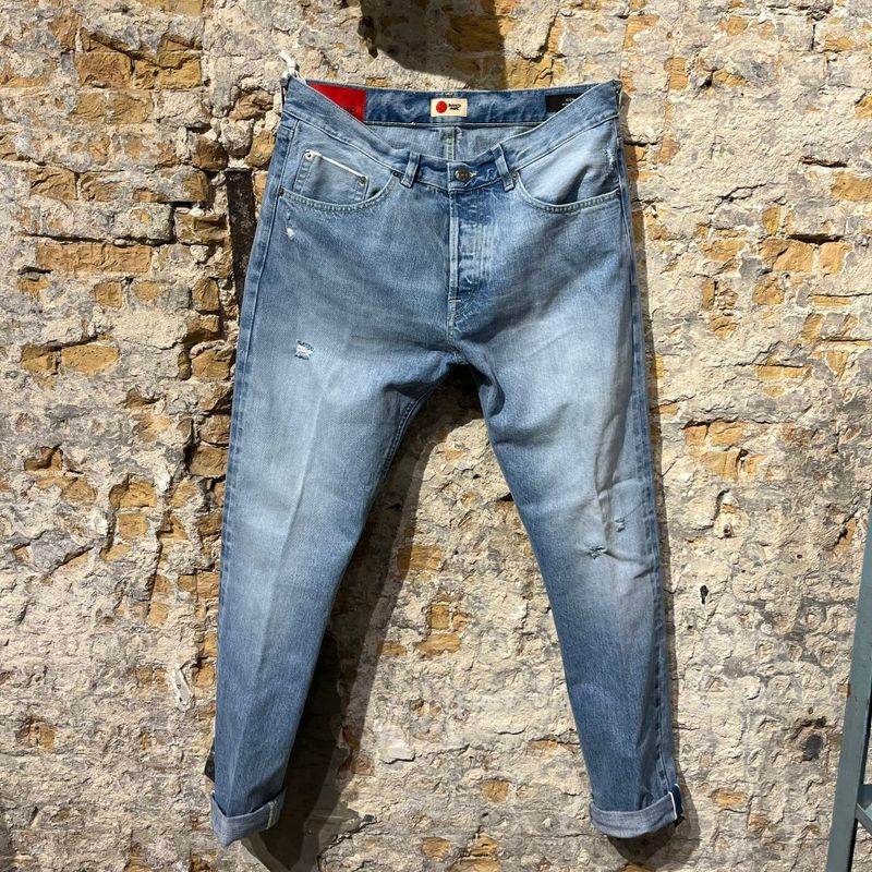 Dondup Icon regular-fit jeans in rigid selvedge denim