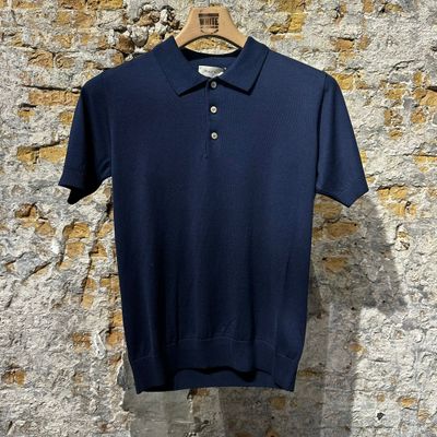 Foto van Piacenza Luxury Silk & Cotton Polo Navy