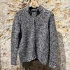 Afbeelding van Hannes Roether Knitted wool Vest Full Zip Melange Black