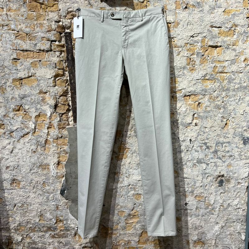 PT Torino Slim Chino Cotton Pebble stone