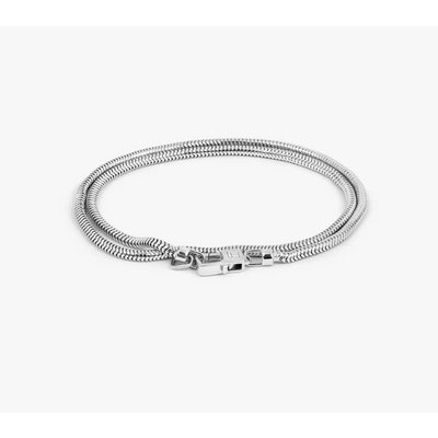 Foto van TATE OSSIAN London Duouble Wrap Chain Bracelet Rhodium Plated Silver