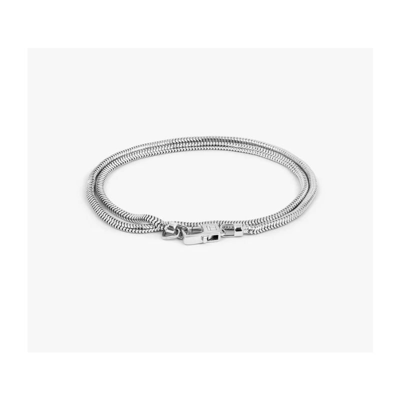 TATE OSSIAN London Duouble Wrap Chain Bracelet Rhodium Plated Silver TATE OSSIAN London Duouble Wrap Chain Bracelet Rhodium Plated Silver