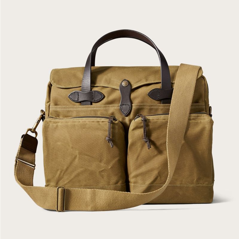 Filson 24 Hour Tin Cloth Briefcase Dark Tan