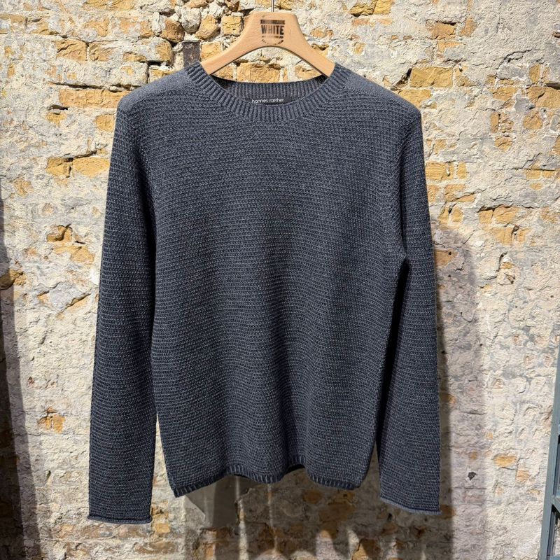 Hannes Roether Knitted Sweater Tronado Blue Hannes Roether Knitted Sweater Tronado Blue