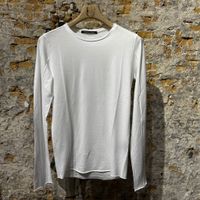 Hannes Roether Longe-Sleeve Rock T-shirt White