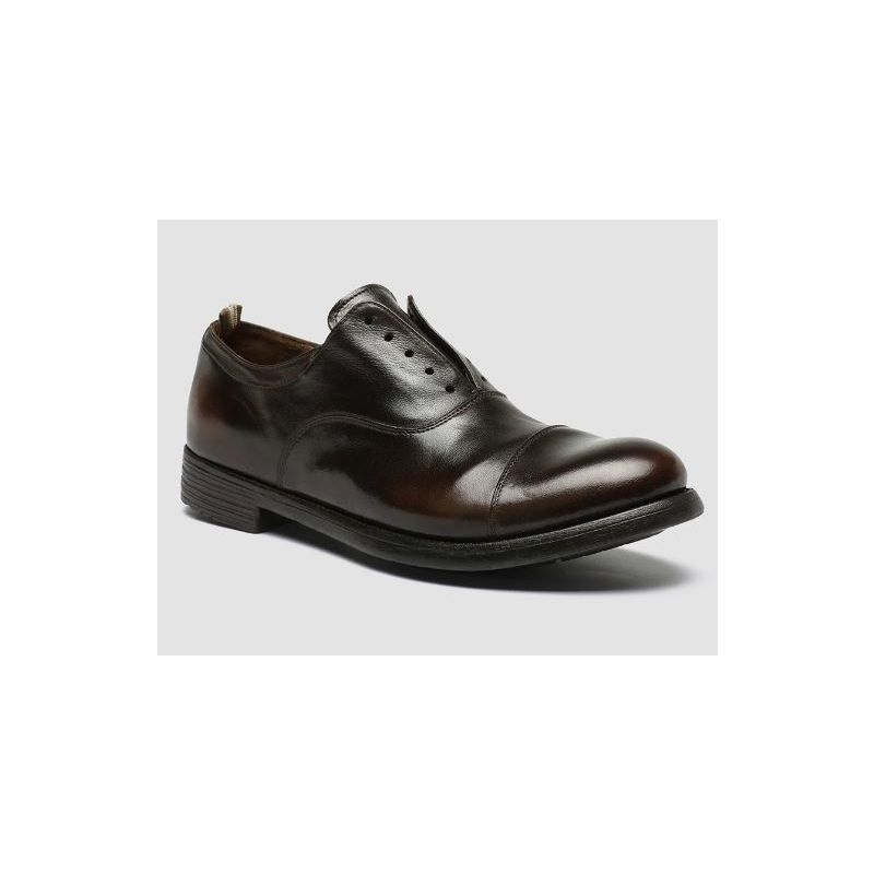 Officine Creative Brown Leather Oxford Shoes