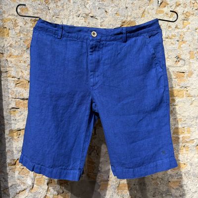 Foto van Kris K Linnen Shorts Royal Blue 