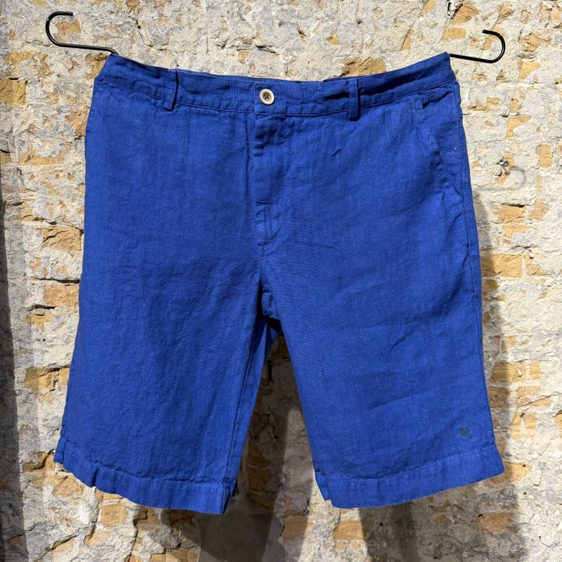 Kris K Linnen Shorts Royal Blue 