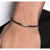 Afbeelding van Miansai Juno Leather Bracelet Sterling Silver Black 