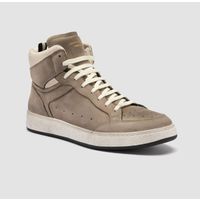 Officine Creative THE ANSWER 004 Taupe Leather and Suede High Top Sneakers