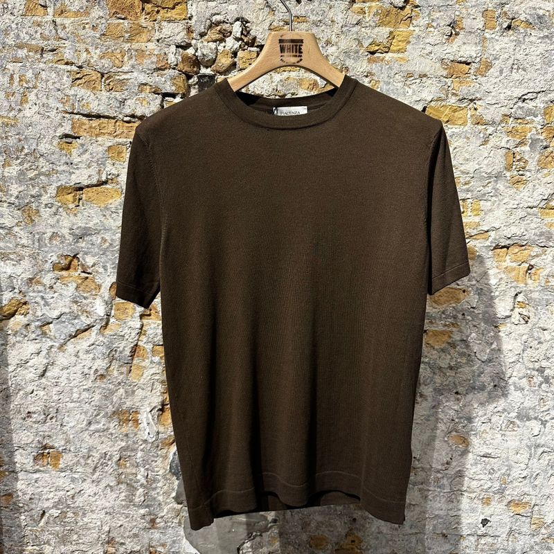 Piacenza T-Shirt Crepe Cotton Brown Piacenza T-Shirt Crepe Cotton Brown