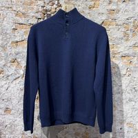 Kris K Captains button Turtle sweat Navy