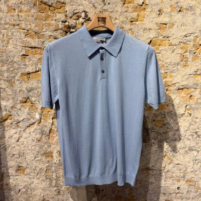 Foto van Roberto Collina Thin Knitt Polo Sky Blue
