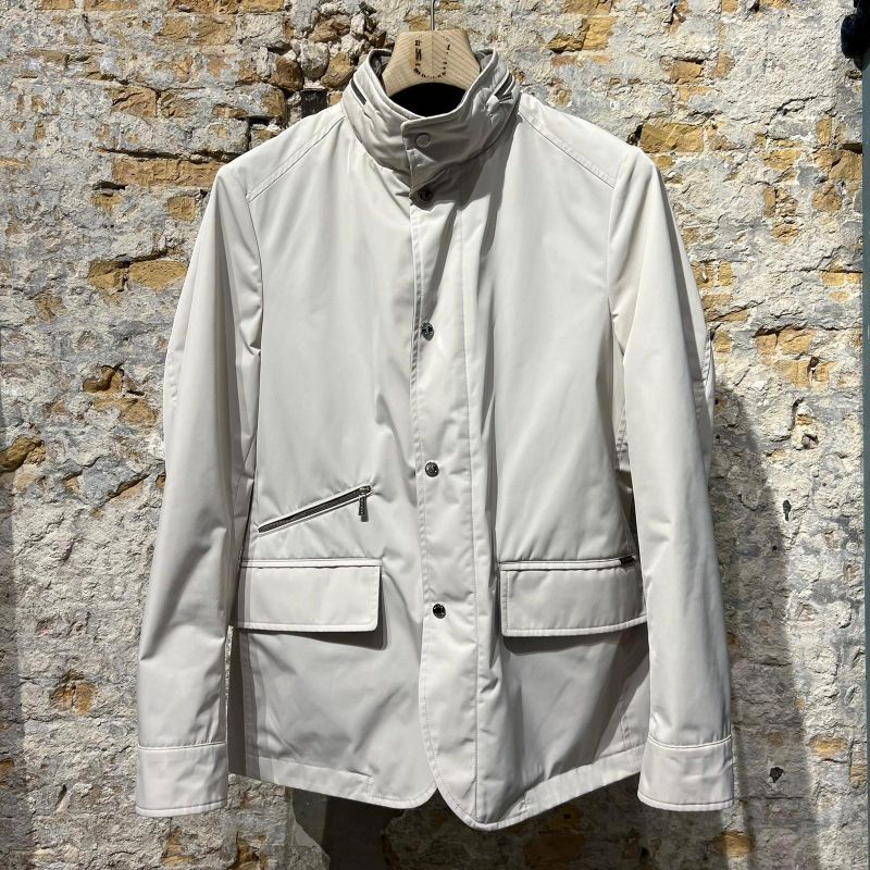 Moorer Sten-AT Short Coat Stone white 