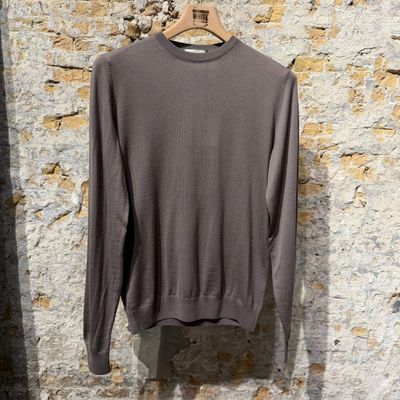 Foto van Piacenza Super Fine Merino Wool Crewneck Truffle Taupe