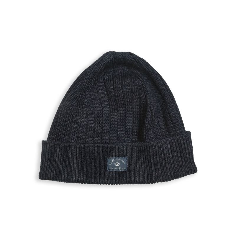 Blue de Genes Alberto Beanie Navy Blue de Genes Alberto Beanie Navy