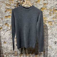 Roberto Collina Round-neck Silk Cashmere Sweater Antraciet