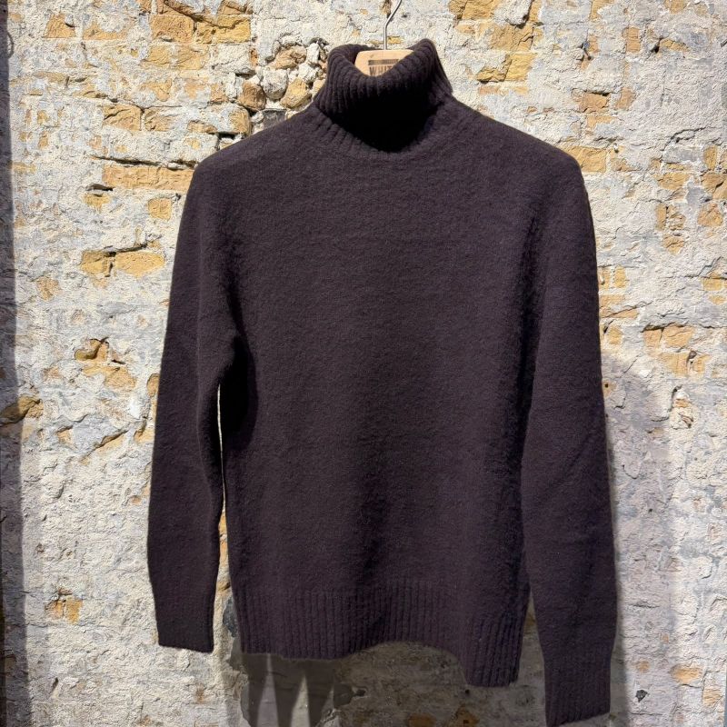 Piacenza 1733 Virgin Wool Roll Neck Sweater Dark Oak Piacenza 1733 Virgin Wool Roll Neck Sweater Dark Oak