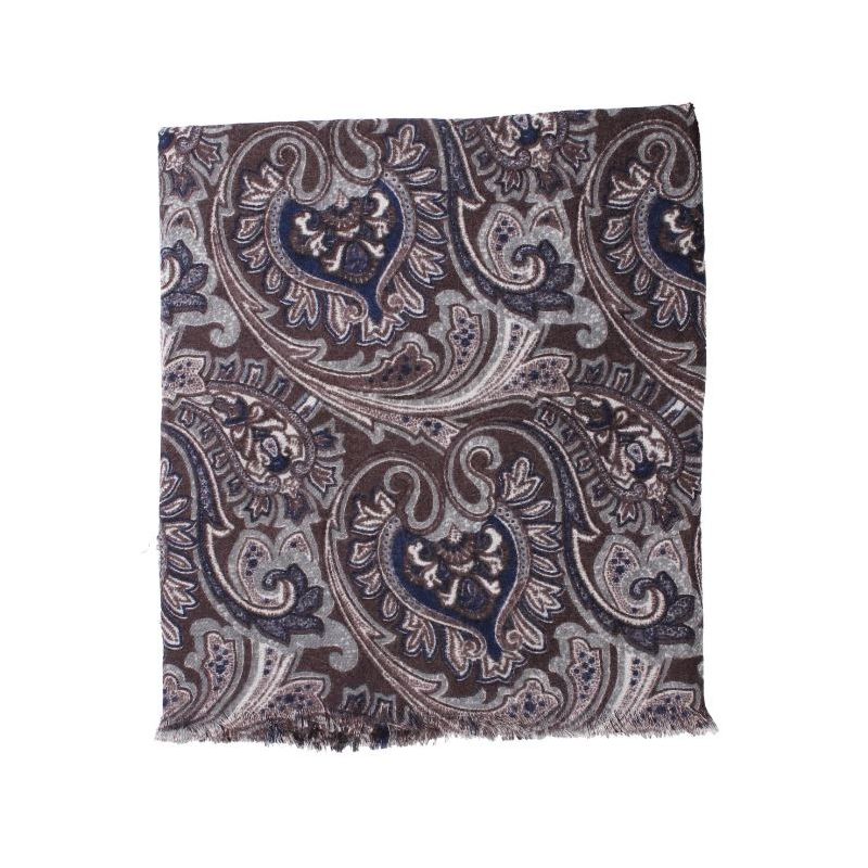 Amanda Christensen Classic printed single scarf Brown Mix