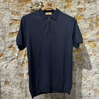 Kris K Elegant zip-Polo Navy Blue 